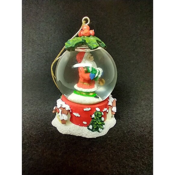 Water Snow Globe Santa & Toy Sack & Tree Ornament Glass * New In Box * - Picture 5 of 6